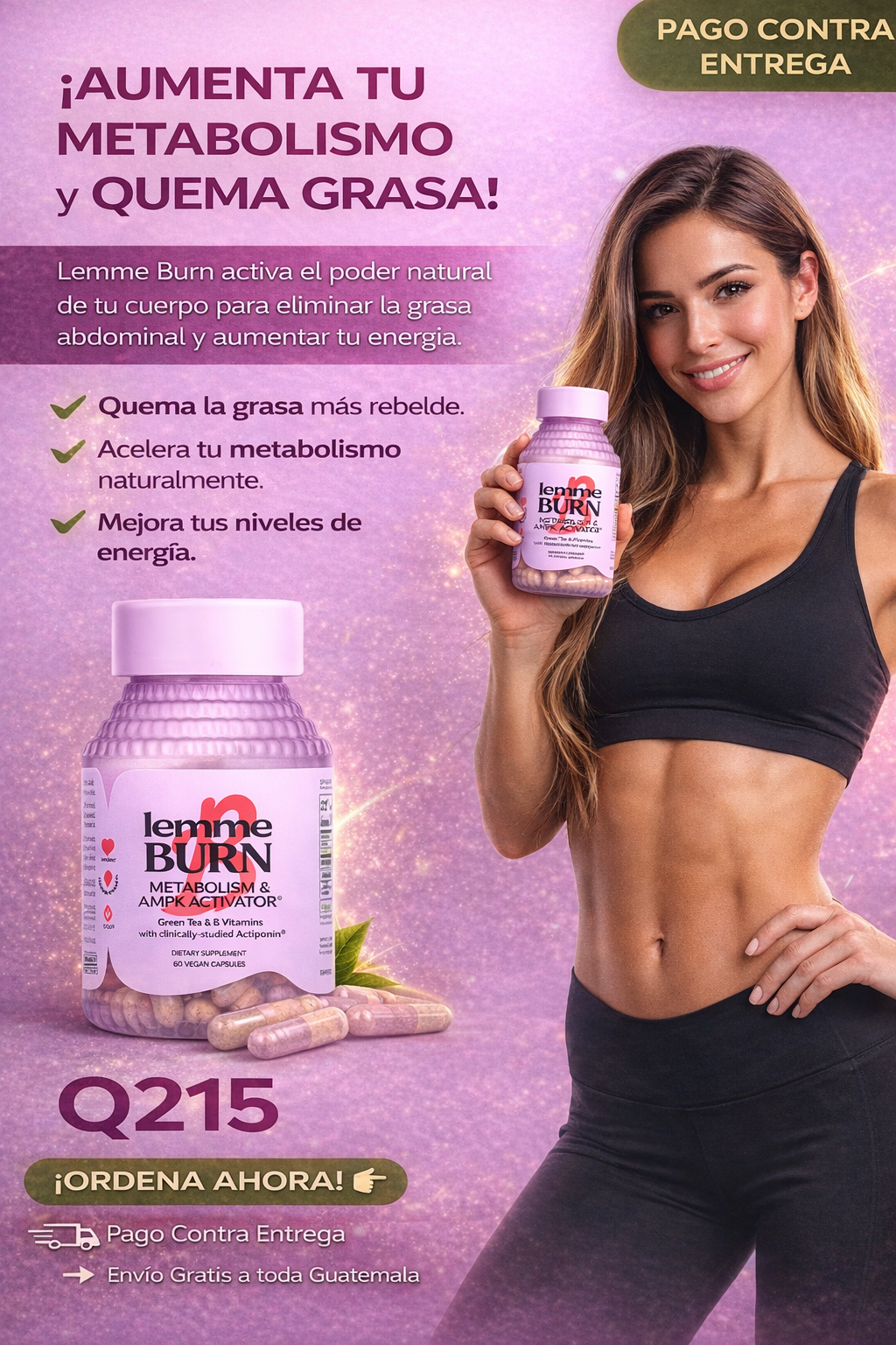 Metabolismo Max: Activador de Quema Abdominal 60 CAPSULAS.