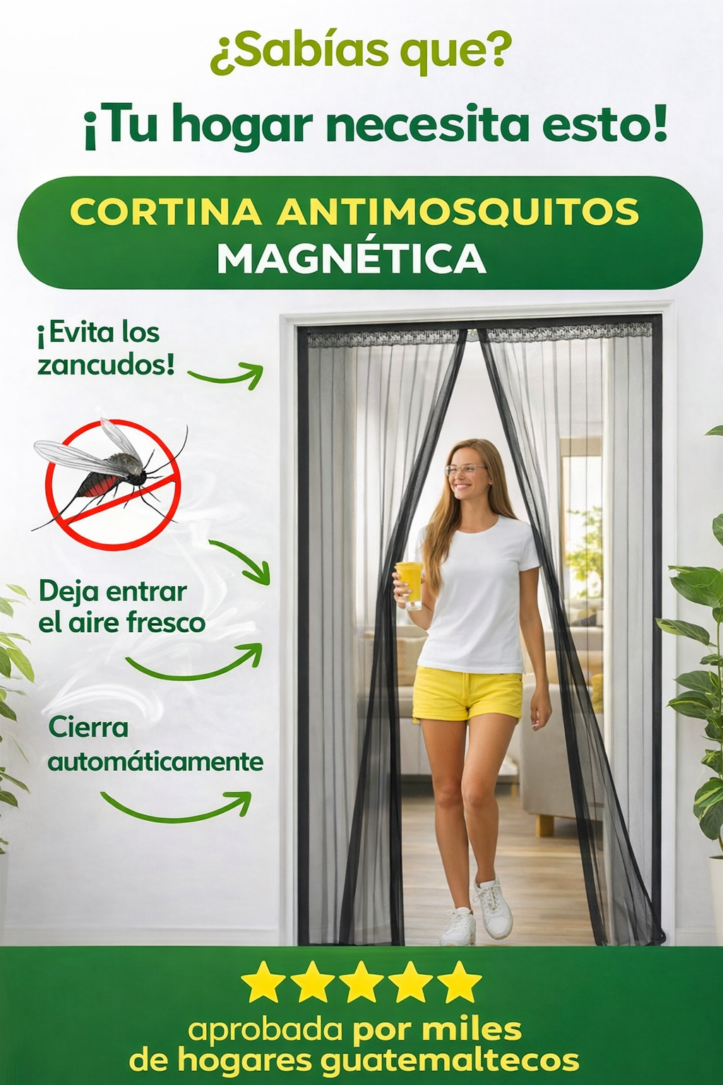 Cortina MaxFrescura: Mantén tu casa fresca, ventilada y 100% libre de MOSQUITOS.