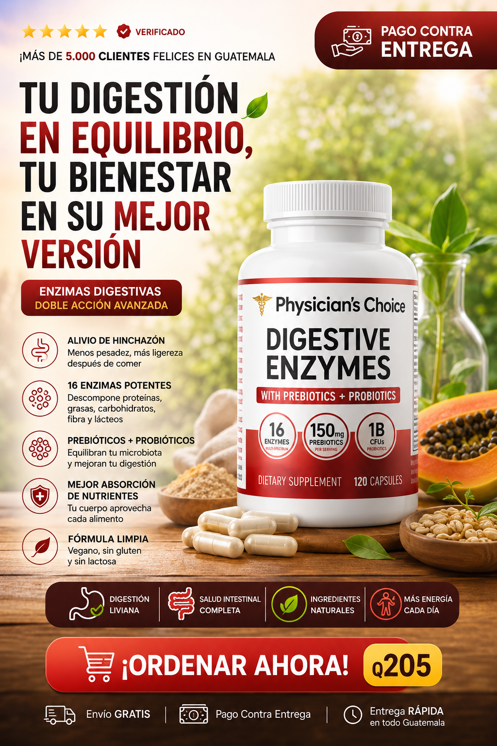 Digest Max: Complejo Avanzado de Enzimas y Probióticos